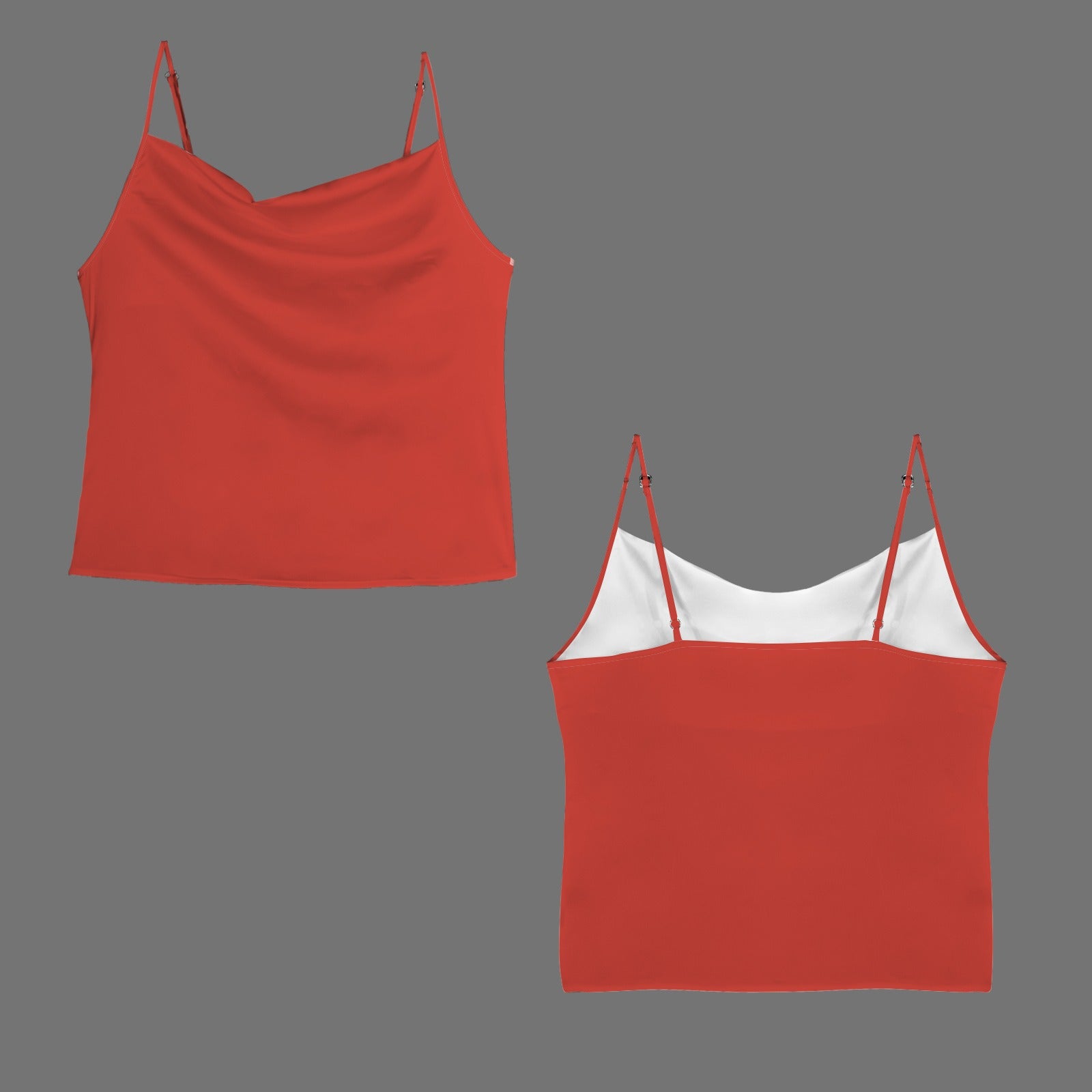 Women's Drop Neck Satin Cami Tops