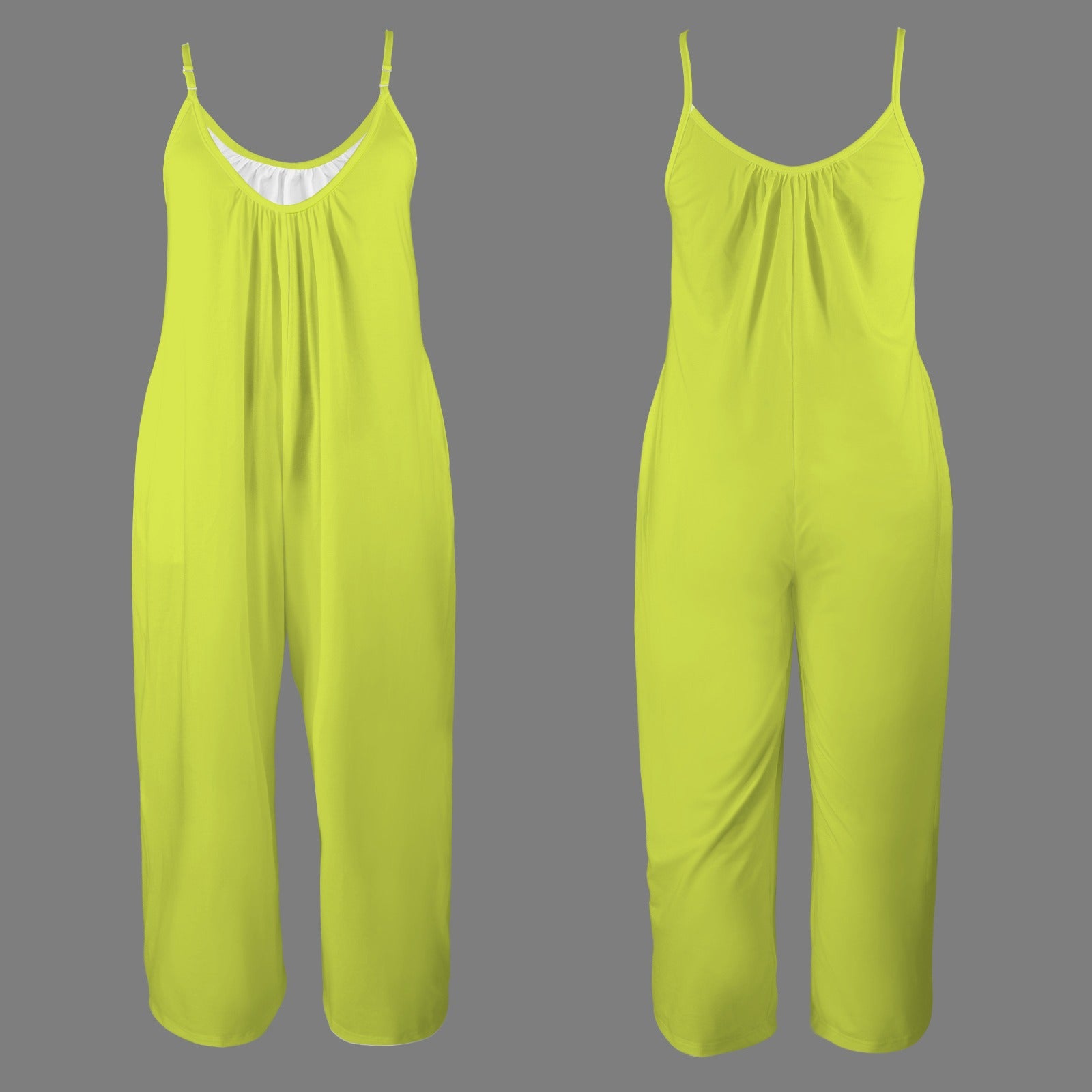 Women's Pleated Cami Pocket Wide Leg Jumpsuit