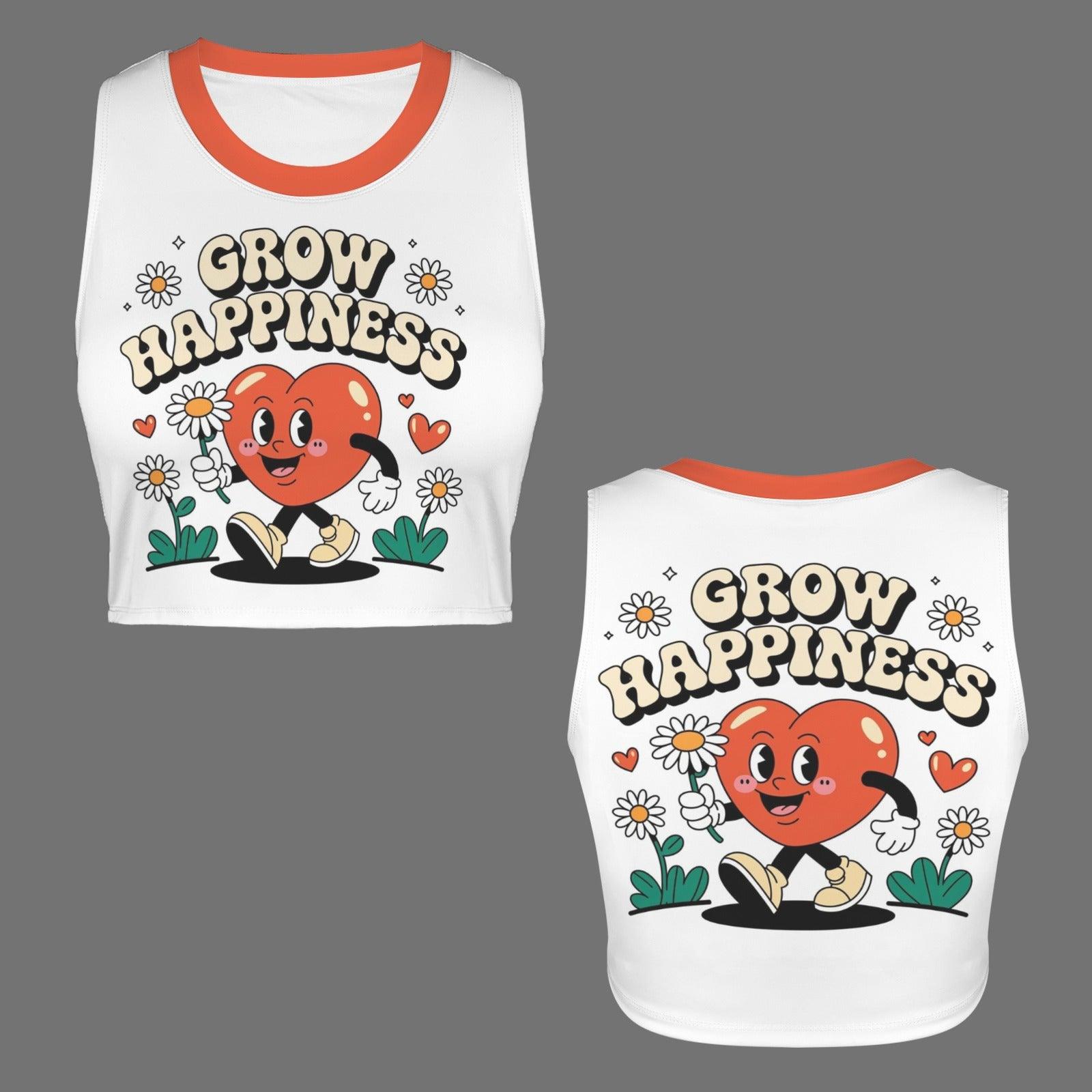 Custom Specialized Sleeveless Crop Sports Tank Tops(white)