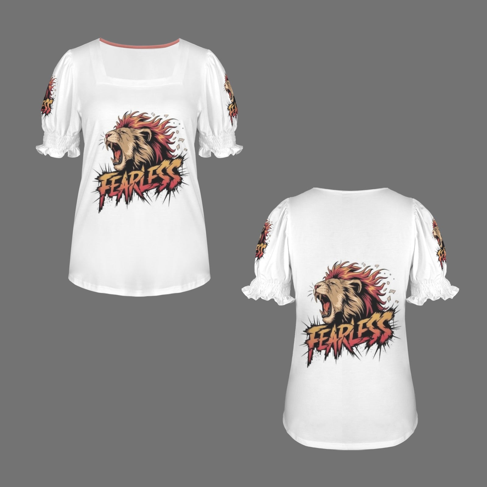 Women's Ruffle Trim Sleeve Square Neck T Shirts