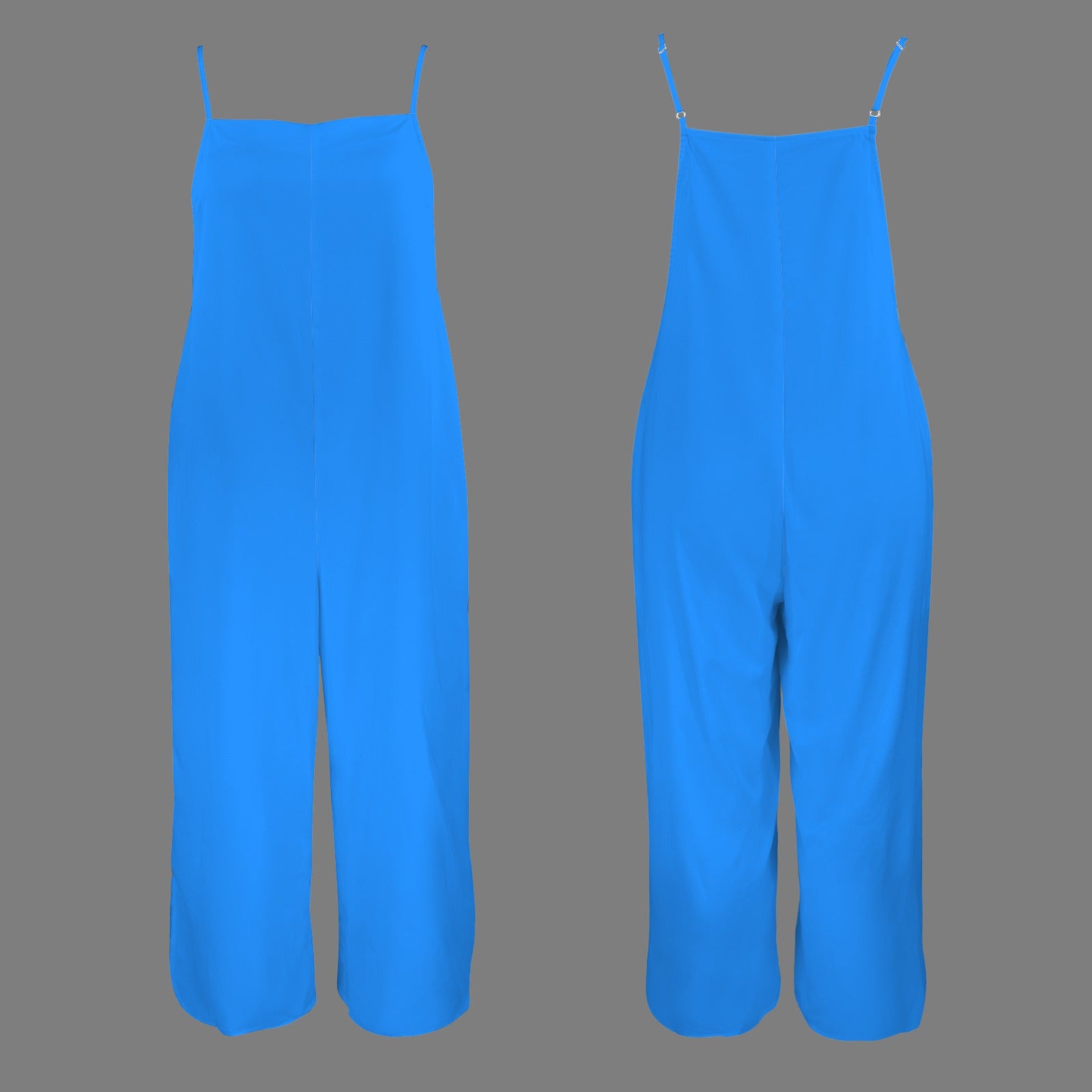 Spaghetti Straps Pocket Wide Leg Jumpsuit