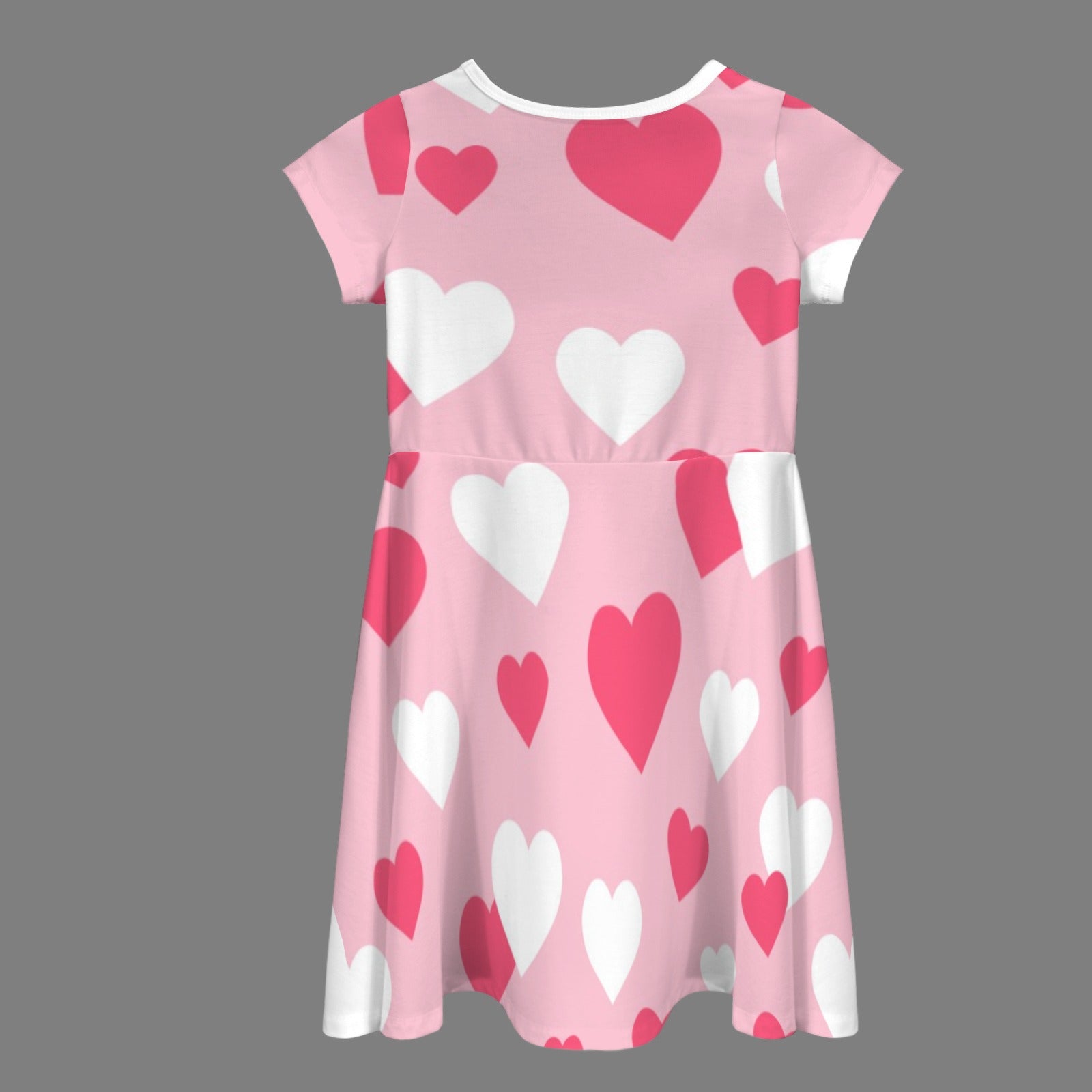 Short Sleeve Flowy Hem Girls Dress