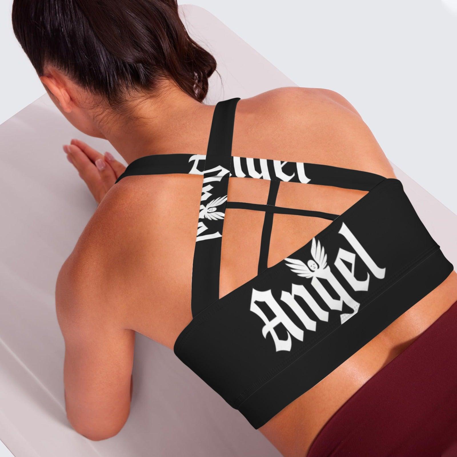 Custom Personalized Women's Crisscross Back Sports Bra(b)