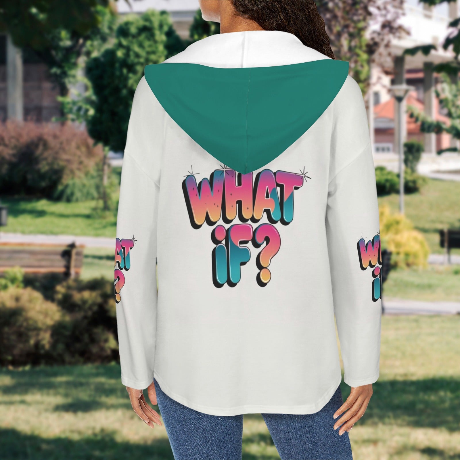 Women's V Neck Long Sleeve Drawstring Pocket Pullover Hoodies