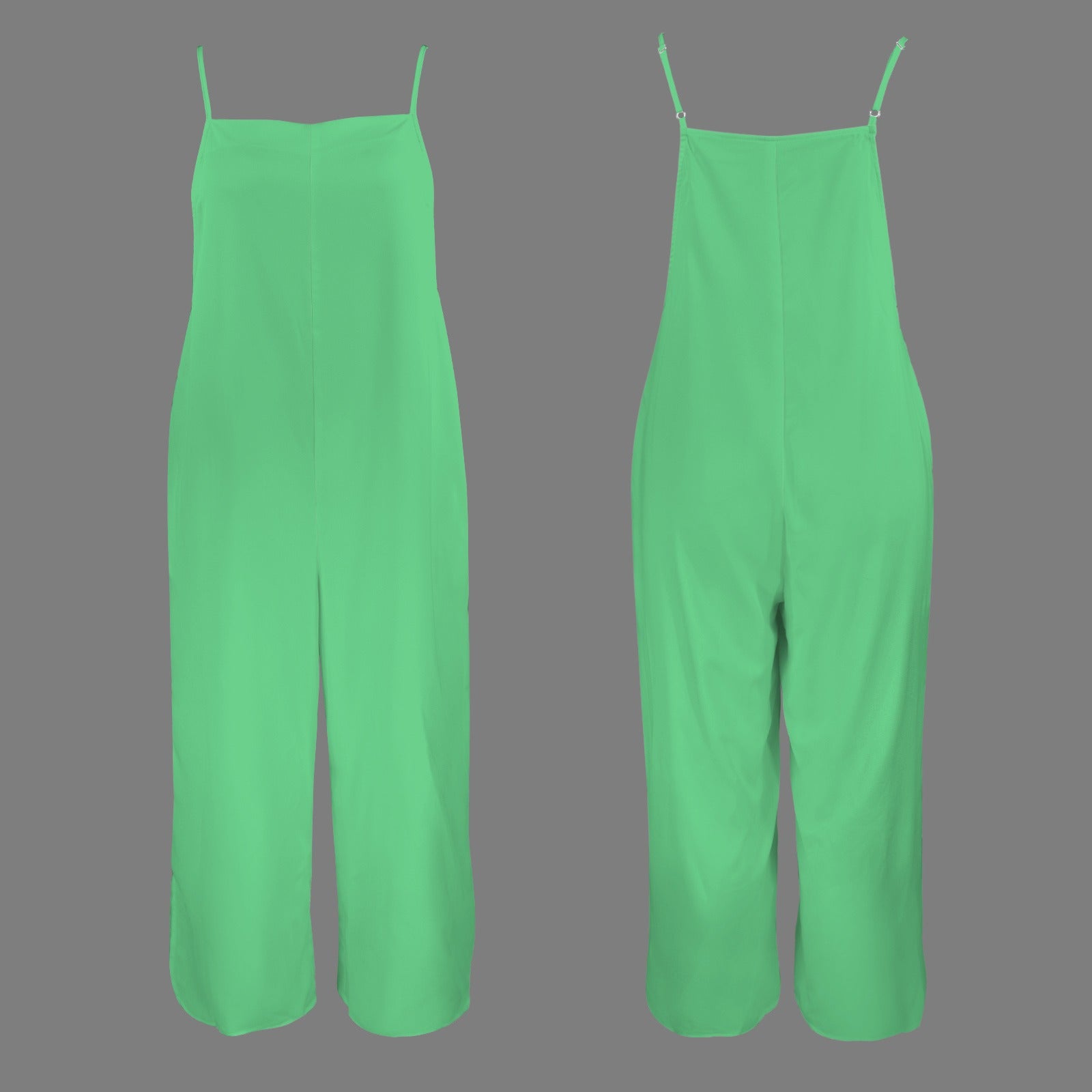 Spaghetti Straps Pocket Wide Leg Jumpsuit