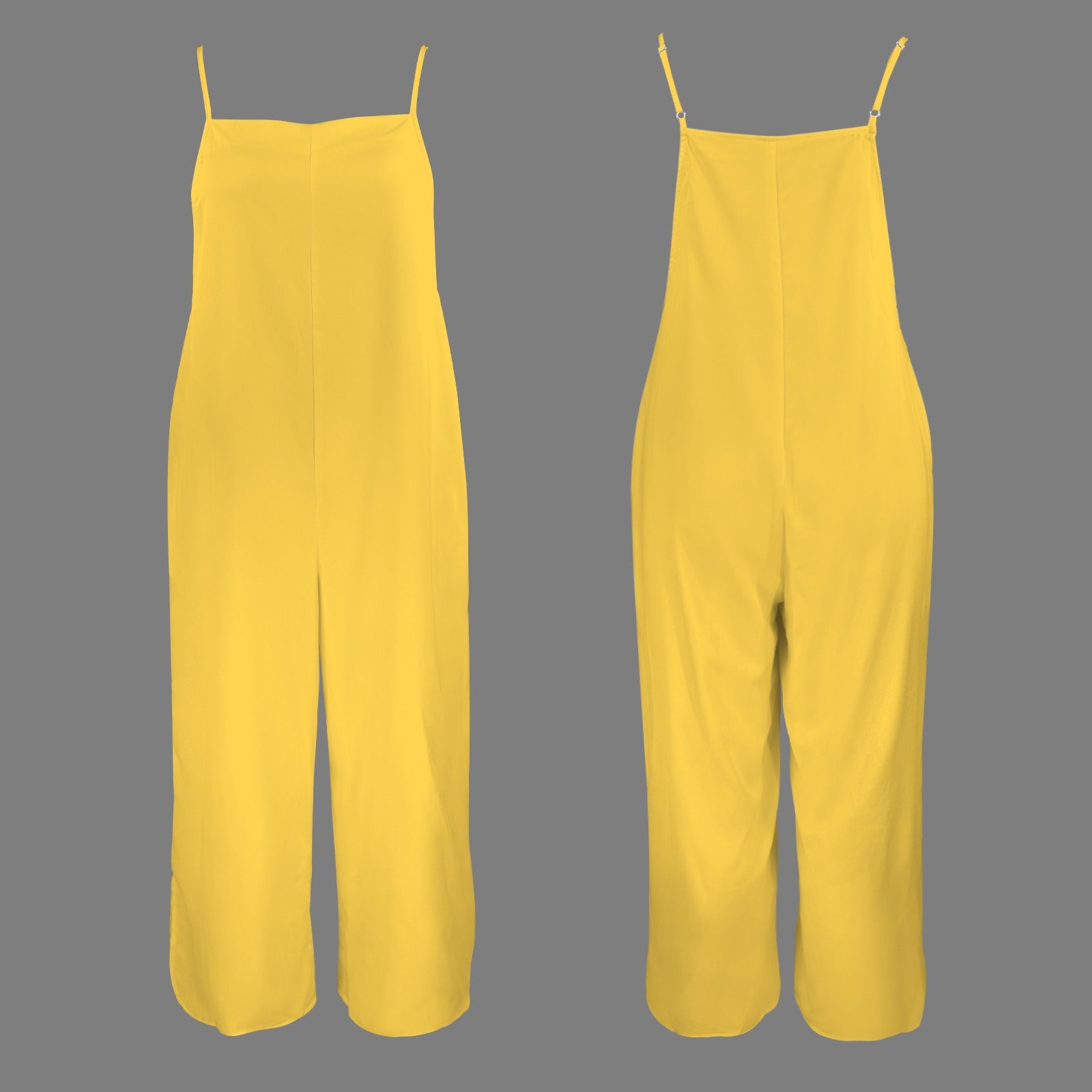 Spaghetti Straps Pocket Wide Leg Jumpsuit