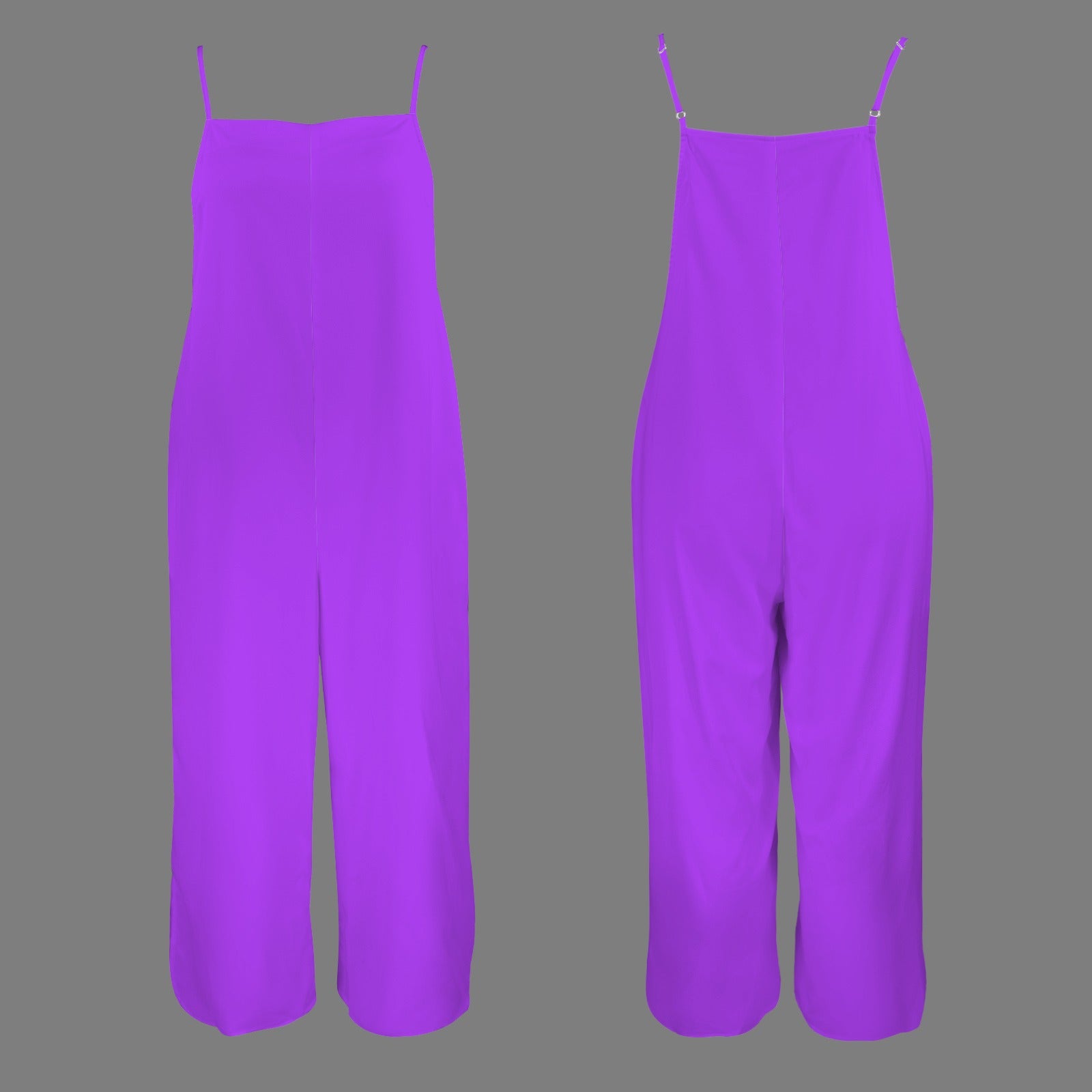 Spaghetti Straps Pocket Wide Leg Jumpsuit
