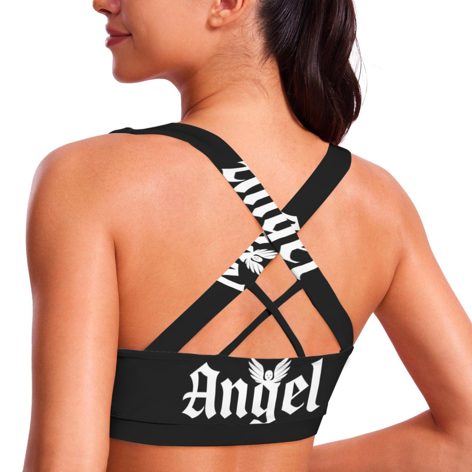 Custom Personalized Women's Crisscross Back Sports Bra(b)