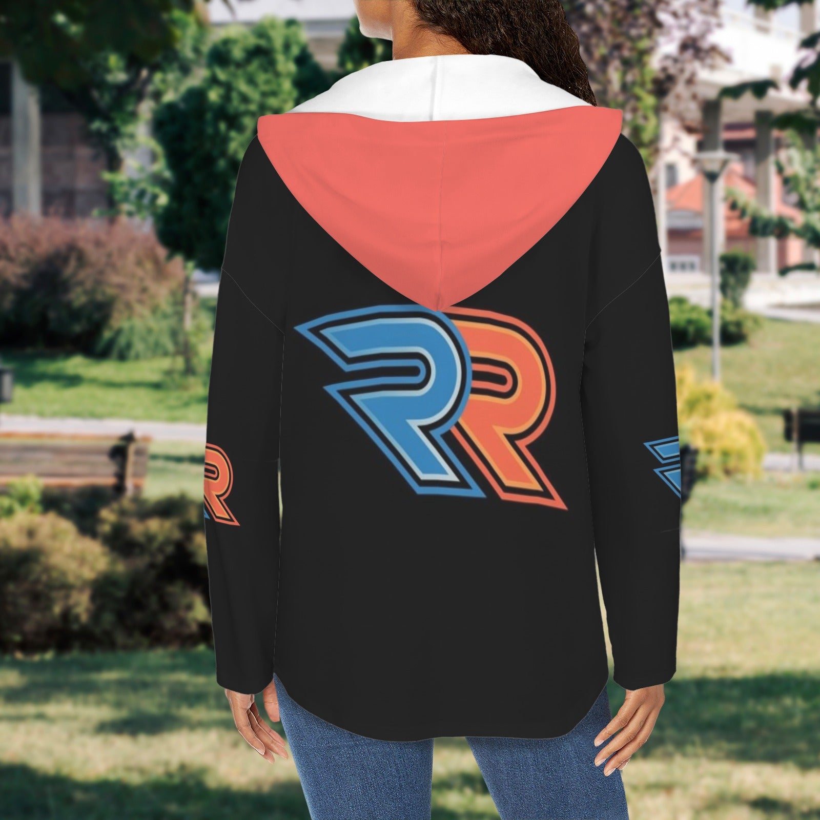 Women's V Neck Long Sleeve Drawstring Pocket Pullover Hoodies