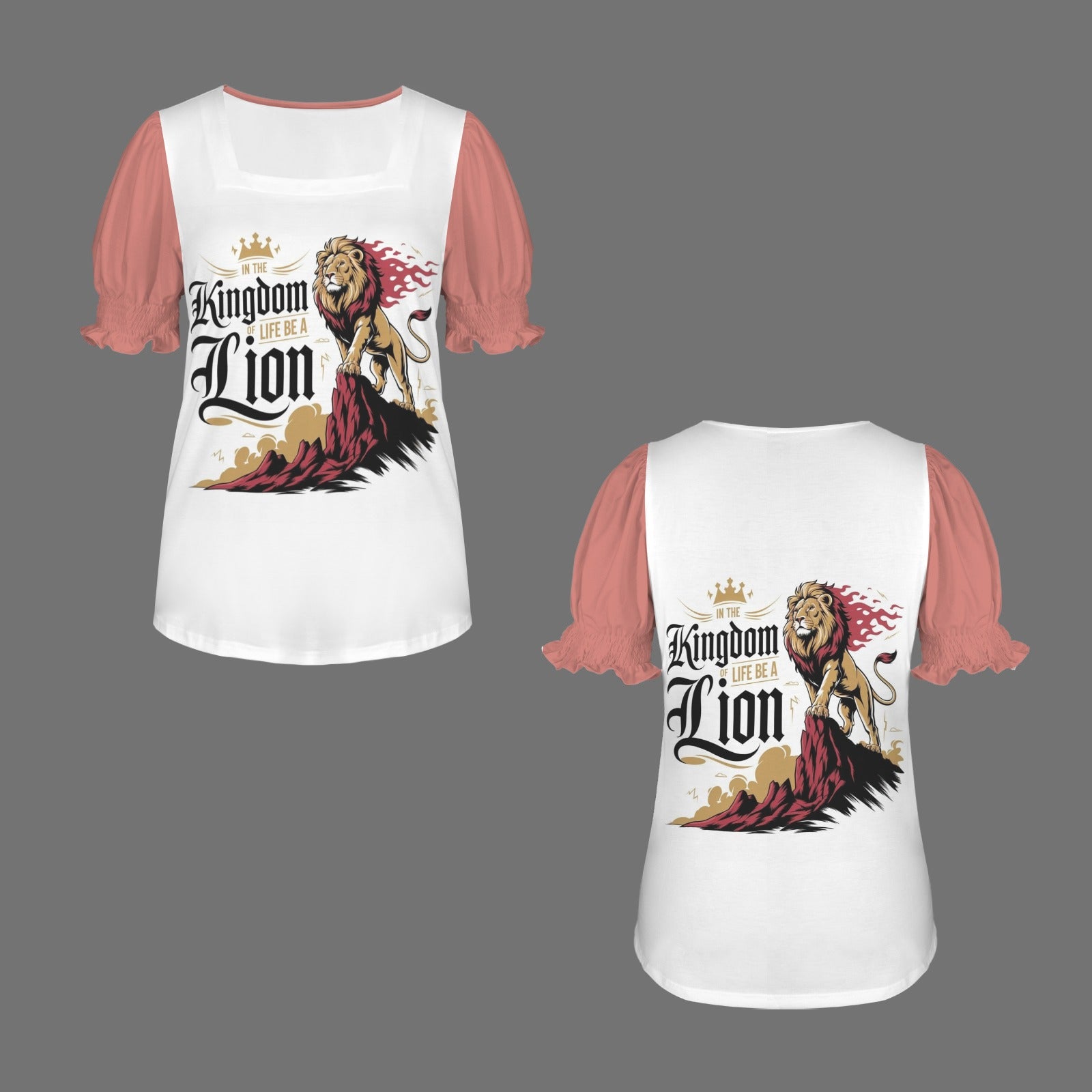 Women's Ruffle Trim Sleeve Square Neck T Shirts